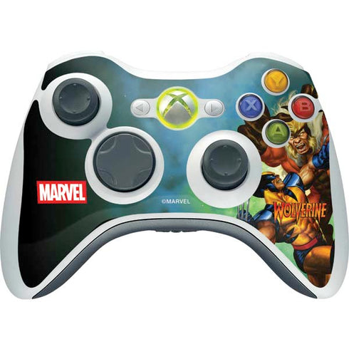 Marvel X-Men Wolverine Vs Sabretooth Xbox 360 Wireless Controller Skin
