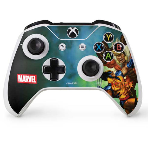 Marvel X-Men Wolverine Vs Sabretooth Xbox One S Console and Controller Bundle Skin