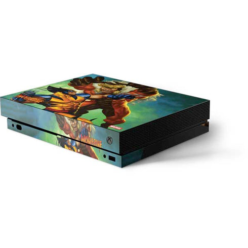 Marvel X-Men Wolverine Vs Sabretooth Xbox One X Console Skin