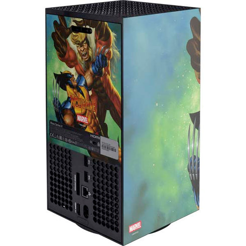 Marvel X-Men Wolverine Vs Sabretooth Xbox Series X Console Skin