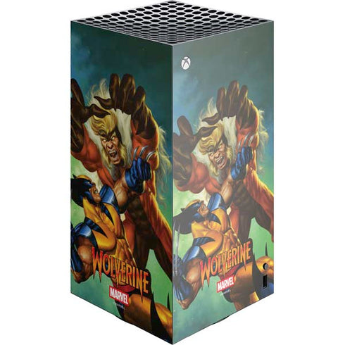 Marvel X-Men Wolverine Vs Sabretooth XBox Series X Digital Edition Console Skin
