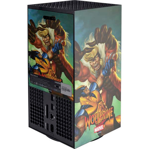 Marvel X-Men Wolverine Vs Sabretooth XBox Series X Digital Edition Console Skin