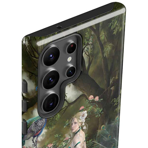 Woman with Peacocks by Nene Thomas Galaxy S23 Ultra Pro Case