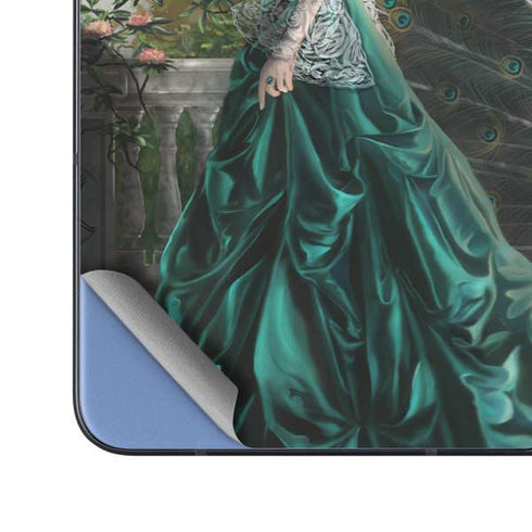 Woman with Peacocks by Nene Thomas Galaxy Z Fold5 5G Skin