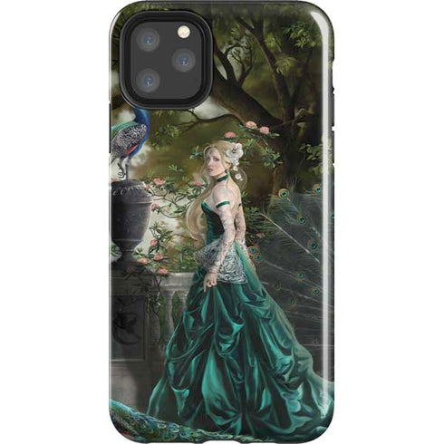 Woman with Peacocks by Nene Thomas iPhone Cases