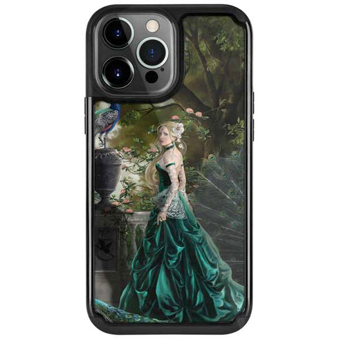 Woman with Peacocks by Nene Thomas iPhone Cases