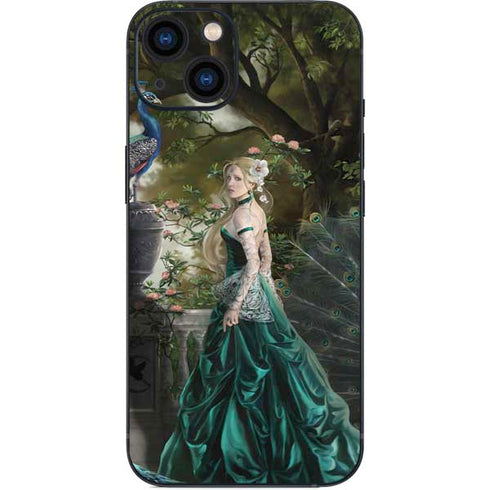 Woman with Peacocks by Nene Thomas iPhone Skins