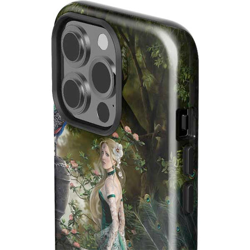 Woman with Peacocks by Nene Thomas iPhone 15 Pro Impact Case