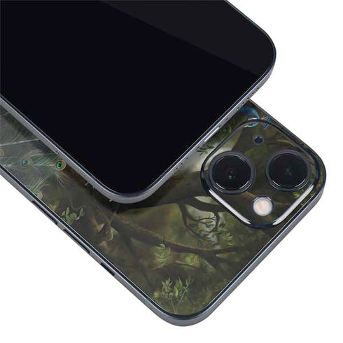 Woman with Peacocks by Nene Thomas iPhone 15 Skin