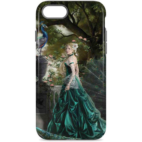 Woman with Peacocks by Nene Thomas iPhone Cases