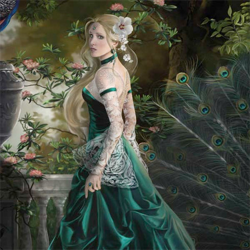 Woman with Peacocks by Nene Thomas MacBook Skins