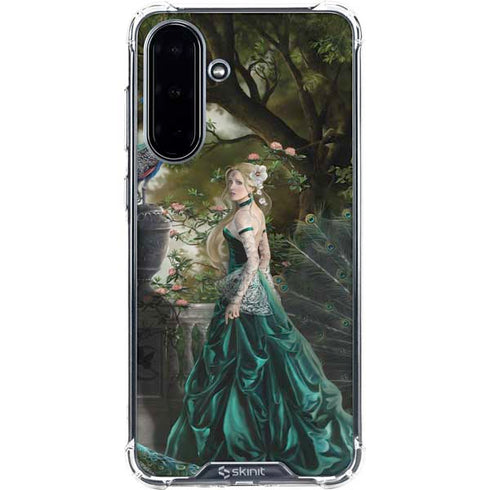 Woman with Peacocks by Nene Thomas Galaxy A36 5G Clear Case