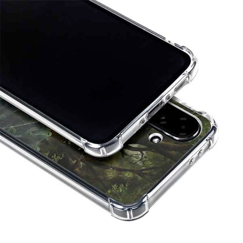 Woman with Peacocks by Nene Thomas Galaxy A36 5G Clear Case
