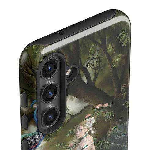Woman with Peacocks by Nene Thomas Galaxy S25 Plus Impact Case