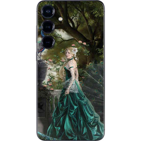 Woman with Peacocks by Nene Thomas Galaxy S24 Plus Skin