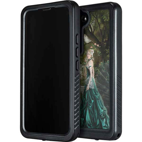 Woman with Peacocks by Nene Thomas Galaxy S24 Plus Waterproof Case
