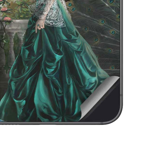 Woman with Peacocks by Nene Thomas Galaxy S25 Skin