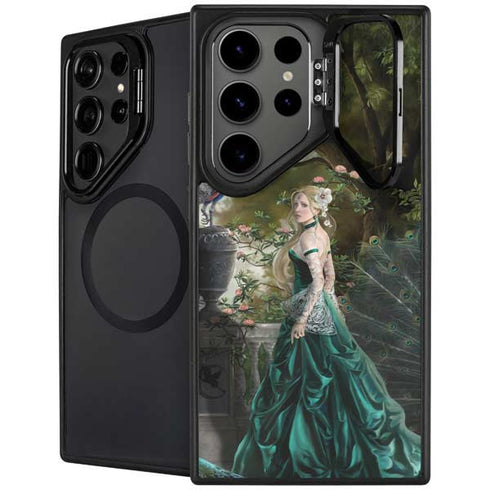 Woman with Peacocks by Nene Thomas Galaxy Cases
