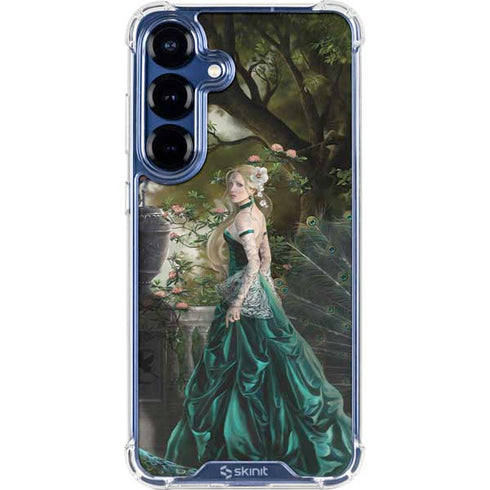 Woman with Peacocks by Nene Thomas Galaxy S25 Clear Case
