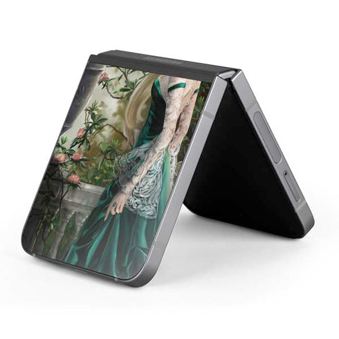 Woman with Peacocks by Nene Thomas Galaxy Z Flip6 Skin