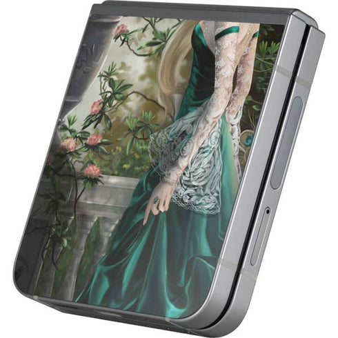 Woman with Peacocks by Nene Thomas Galaxy Z Flip6 Skin