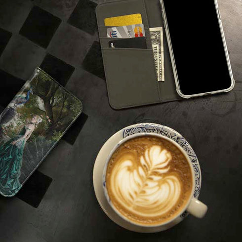 Woman with Peacocks by Nene Thomas iPhone 13 Pro Folio Case