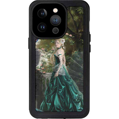 Woman with Peacocks by Nene Thomas iPhone 15 Pro Waterproof Case
