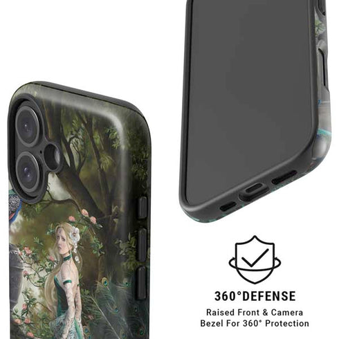 Woman with Peacocks by Nene Thomas iPhone 16 Magsafe Impact Case