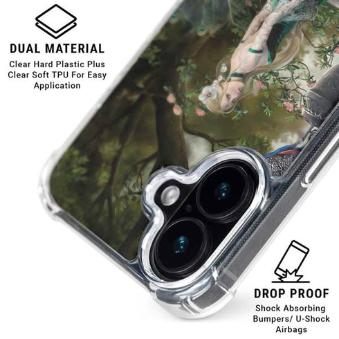 Woman with Peacocks by Nene Thomas iPhone 16 Plus MagSafe Case