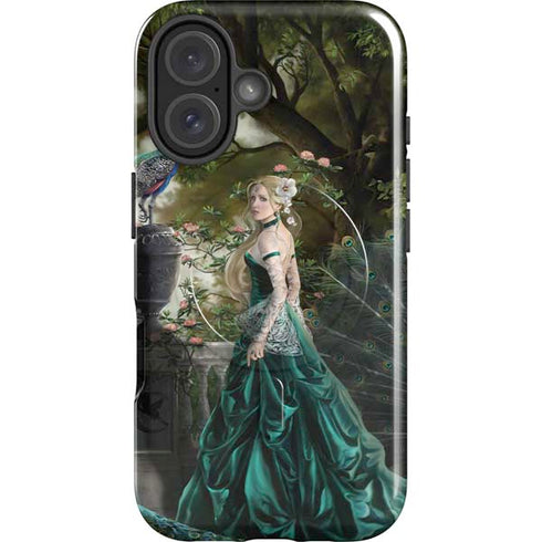Woman with Peacocks by Nene Thomas iPhone 16 Plus Magsafe Impact Case