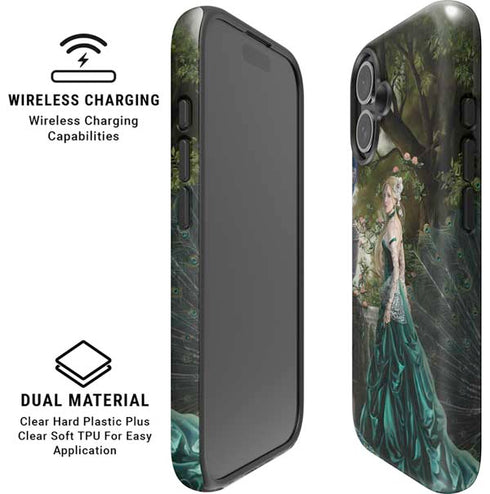 Woman with Peacocks by Nene Thomas iPhone 16 Plus Magsafe Impact Case
