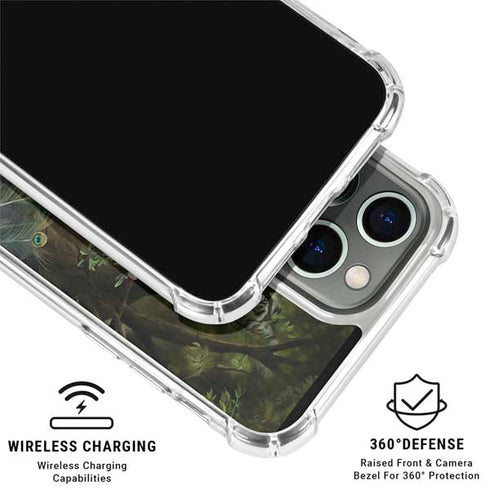 Woman with Peacocks by Nene Thomas iPhone 16 Pro Clear Case