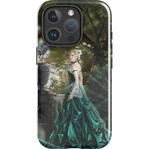 Woman with Peacocks by Nene Thomas iPhone 16 Pro Impact Case