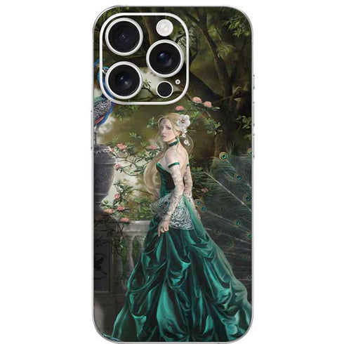 Woman with Peacocks by Nene Thomas iPhone 16 Pro Skin