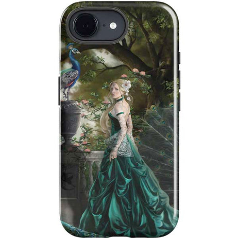 Woman with Peacocks by Nene Thomas iPhone 16e Impact Case