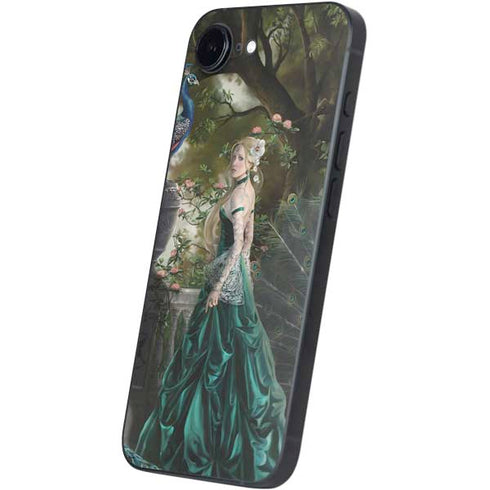 Woman with Peacocks by Nene Thomas iPhone 16e Skin