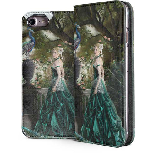 Woman with Peacocks by Nene Thomas iPhone 7 Folio Case