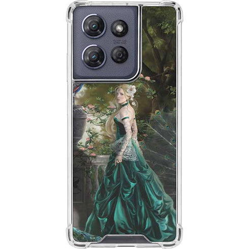 Woman with Peacocks by Nene Thomas Moto G 5G (2025) Clear Case