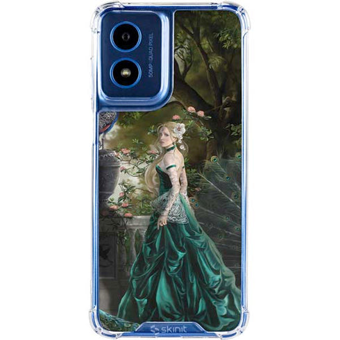 Woman with Peacocks by Nene Thomas Moto G 5G (2024) Clear Case