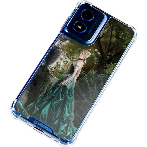 Woman with Peacocks by Nene Thomas Moto G 5G (2024) Clear Case
