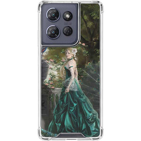 Woman with Peacocks by Nene Thomas Moto G Stylus 5G (2025) Clear Case