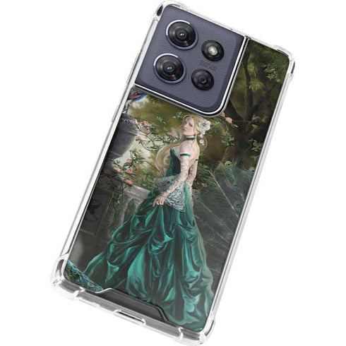 Woman with Peacocks by Nene Thomas Moto G Stylus 5G (2025) Clear Case