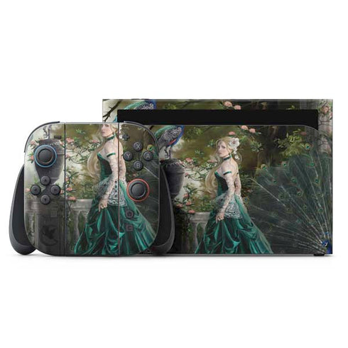 Woman with Peacocks by Nene Thomas Nintendo Switch 2 (2025) with Joy-Con Skin