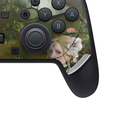 Woman with Peacocks by Nene Thomas Nintendo Switch 2 (2025) Pro Controller Skin