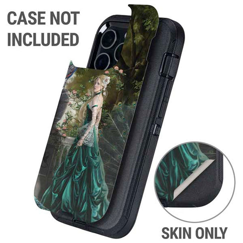 Woman with Peacocks by Nene Thomas Otterbox Defender iPhone Skin