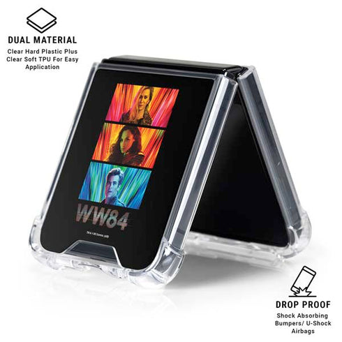 Wonder Woman 1984 (2020) Characters Poster Galaxy Z Flip6 Clear Case