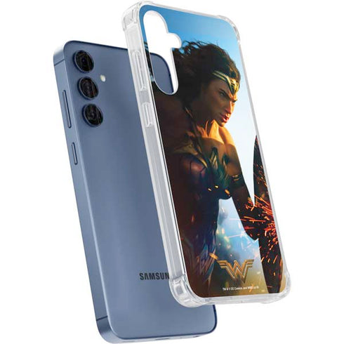 DC Comics Wonder Woman Action Pose Poster Galaxy A35 5G Clear Case
