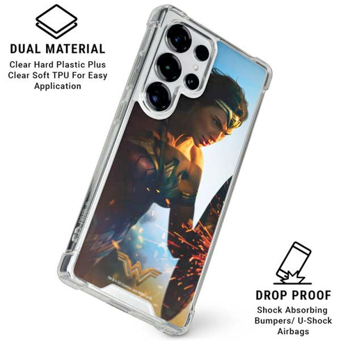 DC Comics Wonder Woman Action Pose Poster Galaxy S25 Ultra Clear Case