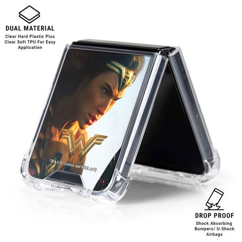 DC Comics Wonder Woman Action Pose Poster Galaxy Z Flip6 Clear Case
