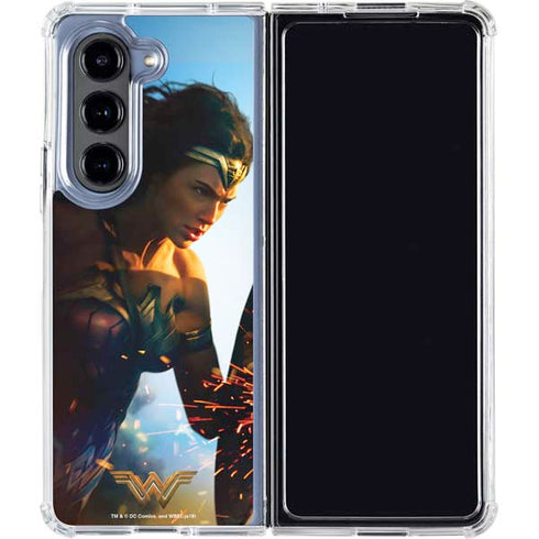 DC Comics Wonder Woman Action Pose Poster Galaxy Z Fold5 5G Clear Case